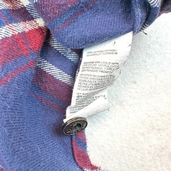 Iron and Resin Red Plaid Freedom Riders Cotton Flannel Shirt Men’s S-M Read - Picture 10 of 11